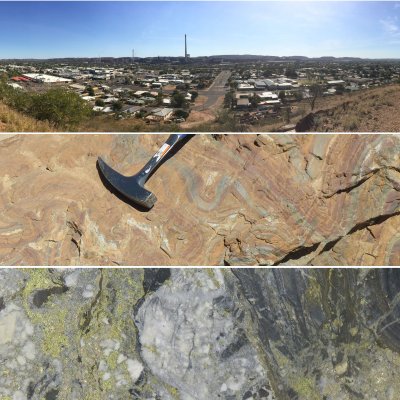 Mount Isa mine and city; weathered zinc ore, and high grade copper ore